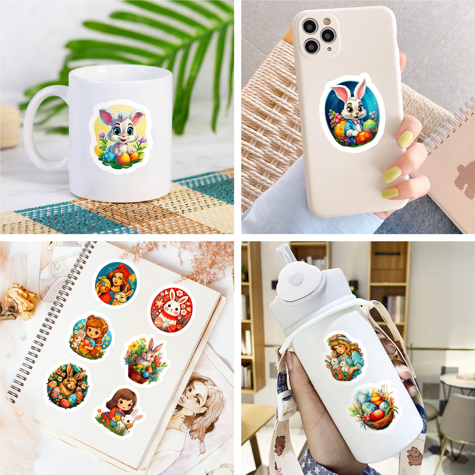 Wholesale 50pcs Easter Bunny Personalized DIY Party Carnival Stickers